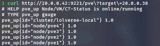 Accesing promexporter metrics